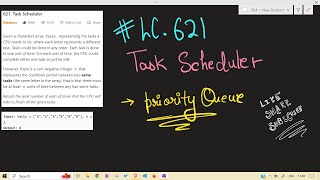 LeetCode | 621. Task Scheduler | Priority Queue
