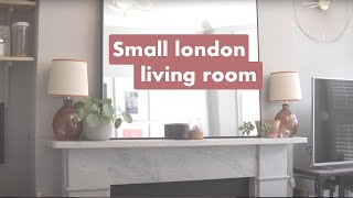 Slow living silent vlog: resetting my tiny living room in London, spring clean,