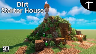 Minecraft Dirt Starter House Tutorial [How to Build]