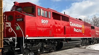 RED BARN SD40-2! Rare units on the CPKC mactier sub (FEB 7, 2025)