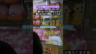 ゲームセンターでクレーンゲームをやりました！店員さんの獲らせるためのフルサポートに応えたい！ #shorts #tiktok #games #challenge #ふわふわちゃんねる