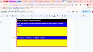 Graphing to find density Lab explanation