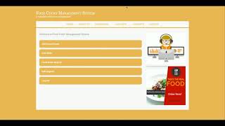 Java, JSP And MySQL Project on Food Court Management System