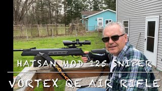 Hatsan model 125 vortex sniper qe 25 caliber pellet rifle first shots