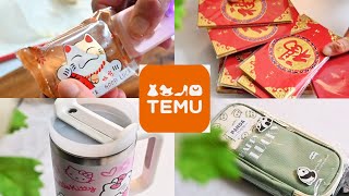 TEMU最新好物开箱｜华人新年装饰TEMU上买超划算｜各式文具质量好功能强｜保温水杯及各种配件太多选择啦！