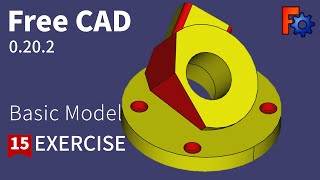 FreeCAD Tutorial for beginners,basic model exercise -15