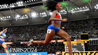 Team USA BARELY survives awkward exchange to clinch women's 4x100 finals spot | NBC Sports