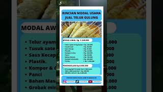 RINCIAN MODAL USAHA JUAL TELUR GULUNG #belajarbisnis #bisnis #bisnisanakmuda #bisnisbaru