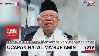 Beredar Video Ma'ruf Amin Ucapkan Selamat Natal