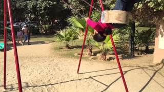 Slow motion swinging 30.11.2014... Ananya having all the fu