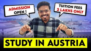 STUDY IN AUSTRIA IN JUST 2 LAKH RUPEES | ADMISSION OPEN 2024