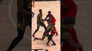 Trae Young Nutmegs Trevor Ariza, and he’s heated #nba #shorts