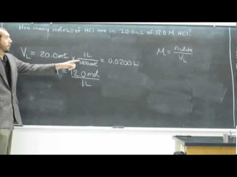 Calculate Moles using volume and solution concentration - new Calculate Moles using volume and solution concentration - new