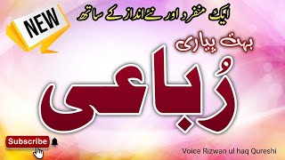 Rubaiyat Naat by Rizwan ul haq || Rubai Naat || New Rubai 2023 || Naat Sharif  2023 || Naat Shareef