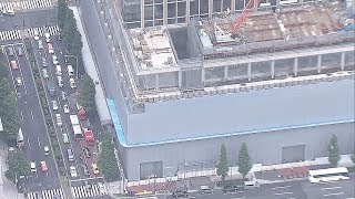 丸の内のビル工事現場で３人転落　東京