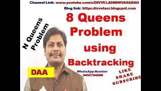 8 Queens Problem || N Queens Problem || 8 Queens Problem using Backtracking || 8 Queen problem | DAA