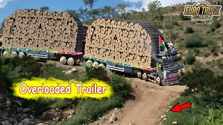 Extreme Logging Truck - Heavy Load on Treacherous Roads! | Euro Truck Simulator 2