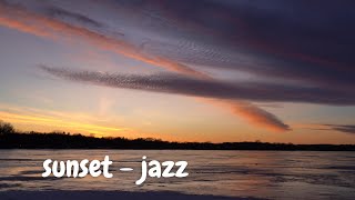 sunset, new moon, and Venus at Lake Marion, Lakeville Jan 2025 – jazz