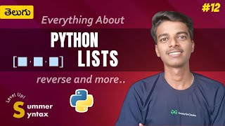 Python Series Part-12: Python Lists in Telugu | Python Lists Tutorial for Beginners (Telugu)