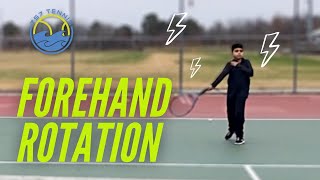 Teaching Beginner Kid Tennis Forehand Lag \u0026 Kinetic Chain