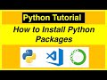 install packages in visual studio code python