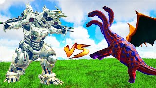 Mecha Godzilla VS Brachiosaurus Dinosaurs  - Ark Deathrun