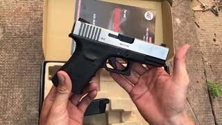 Review Glock 23 we silver Full Auto