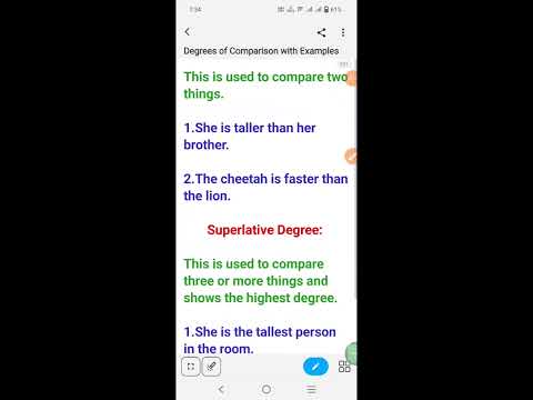 What degree of comparison is used when comparing three or more subjects?
