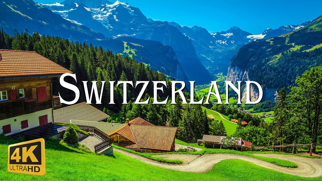 Flying Over Switzerland 4k Uhd Relaxing Music With Wonderful