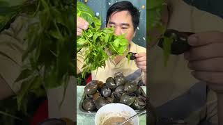 Ốc hấp muối tiêu ớt | thánh sầu đâu