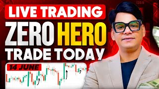 🔴14 June zero hero live trading, bank nifty trading #optionstrading #trading #livetrading