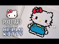 Easy Pixel Art: Drawing HELLO KITTY Step by Step!