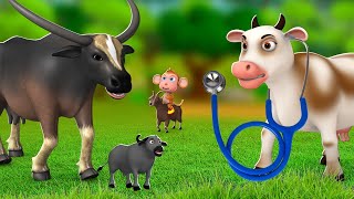 काला भैंस और सुंदर गाय की दुश्मनी - Black Buffalo Beautiful Cow's Enmity Hindi Kahaniya JOJO TV Kids