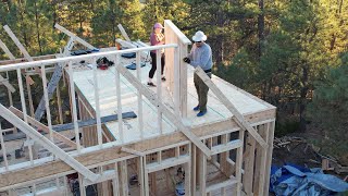 Building Our Loft... With A Winch!? | 24x24 Off Grid Cabin Build