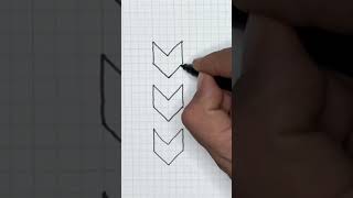 Drawing 3D Skyscraper on Line Paper - How to Draw a Big Building Illusion - #Drawing #Art #howtodraw