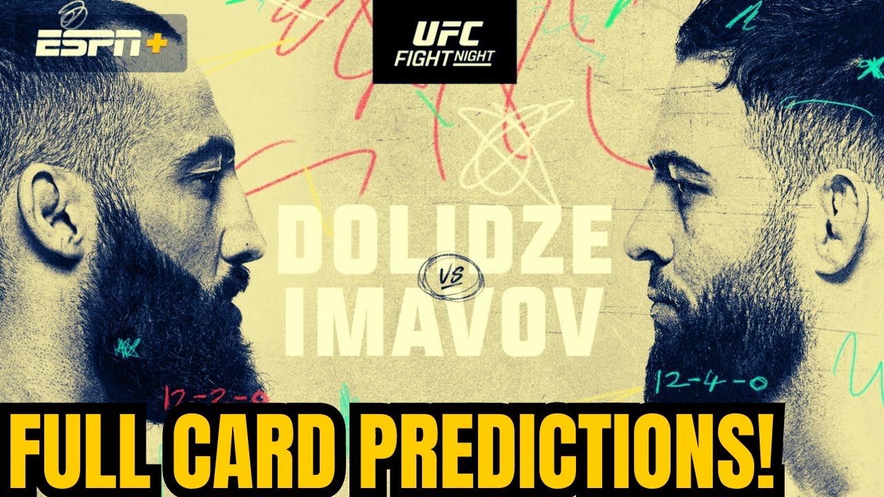 UFC Fight Night Dolidze Vs. Imavov PREDICTIONS & PREVIEW - YouTube