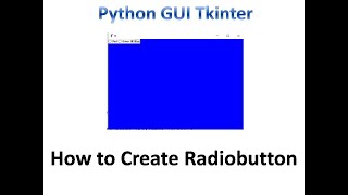 Radiobutton in Tkinter | Python Tkinter GUI Tutorial part8