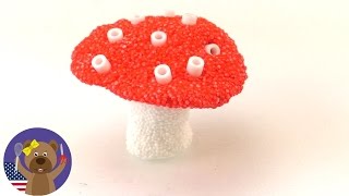 Make Your Own Mushroom out of Foam Clay as Lucky Charm or Fall Decoration | Easy & fast