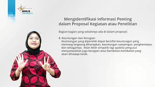 19.  Mengidentifikasi Informasi Penting dalam Proposal Kegiatan atau Penelitian