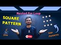 Square Star Pattern in Java. Nested for loop in java. Printing patterns. #javapattern