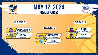 LIVE FULL GAMES: UNTV Volleyball League Season 2 Prelims at Paco Arena, Manila | May 12, 2024