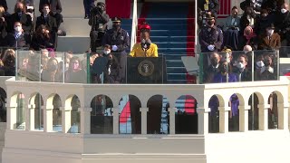 Poet Amanda Gorman reads at the inauguration of President Biden
