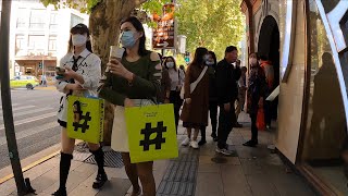 上海淮海中路步行｜Middle Huaihai Road in Shanghai by feet｜Part 1【4K】