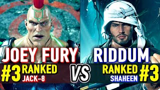 T8 🔥 Joey Fury (#3 Ranked Jack-8) vs Riddum (#3 Ranked Shaheen) 🔥 Tekken 8 High Level Gameplay