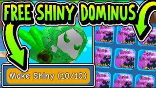 Roblox Bubble Gum Simulator How To Get Shiny Free Dominus - 