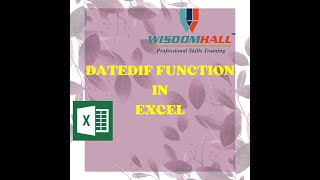 Unleash the Power of DATEDIF: Calculate Date Differences Like a Pro! with @Wisdomhall