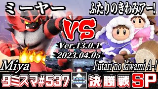 【スマブラSP】タミスマSP537 決勝戦 ミーヤー(ガオガエン) VS ふたりのきわみアー!(アイスクライマー) - オンライン大会