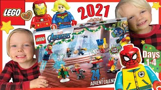 LEGO Marvel- AVENGERS ADVENT Calendar -76196 -2021 Days 1-4