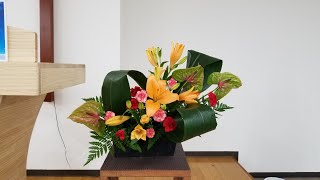 안스리움과 백합, 카네이션을 이용한 성전 꽃꽂이#교회꽃꽂이 #작은교회 #flowerarrangement