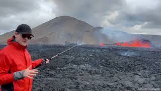 Live Eruption Report at Meradalir; Formation of Unusual Lava Blobs